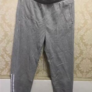 Nike Gray Men's Sweatpants with White Stripes